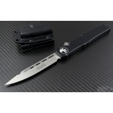 Microtech Knives Halo V S/E Automatic OTF S/A Knife (4.6in Stonewashed Plain ELMAX) 151-10