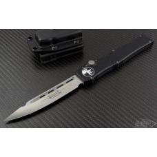 Microtech Knives Halo V S/E Automatic OTF S/A Knife (4.6in Stonewashed Plain ELMAX) 151-4-2014