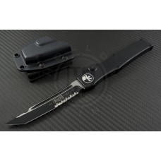 Microtech Knives Halo V T/E Automatic OTF S/A Knife (4.6in Black Part Serr ELMAX) 150-2T
