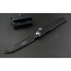Microtech Knives Halo V T/E Automatic OTF S/A Knife (4.6in Black Plain ELMAX) 150-1-2014