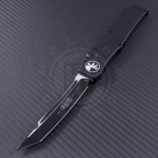 Microtech Knives Halo V T/E Automatic OTF S/A Knife (4.6in Black Plain ELMAX) 150-1T