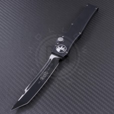 Microtech Knives Halo V T/E Automatic OTF S/A Knife (4.6in Black Plain ELMAX) 150-1