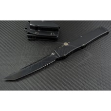 Microtech Knives Halo V T/E Automatic OTF S/A Knife (4.6in DLC Plain ELMAX) 150-1-DLC