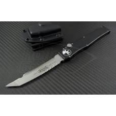 Microtech Knives Halo V T/E Automatic OTF S/A Knife (4.6in Satin Part Serr ELMAX) 150-5-2014