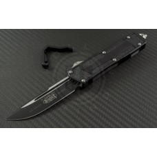 Microtech Knives Navy Scarab S/E Automatic OTF D/A Knife (3.44in Black Plain ELMAX) 182-1