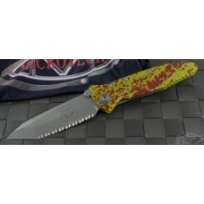 Microtech Knives Other Socom Delta T/E Folder Knife (4in Bead Blasted Serr ELMAX) A163-9Z
