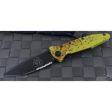 Microtech Knives Other Socom Delta T/E Folder Knife (4in Black Part Serr ELMAX) A163-2Z