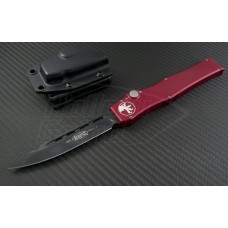 Microtech Knives Red Halo V S/E Automatic OTF S/A Knife (4.6in DLC Plain ELMAX) 151-1RD