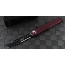 Microtech Knives Red Halo V T/E Automatic OTF S/A Knife (4.6in Black Part Serr S35-VN) 150-2RD-2012