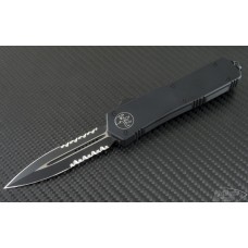 Microtech Knives Scarab D/E Automatic OTF D/A Knife (3.44in Black Part Serr) VNT-0095