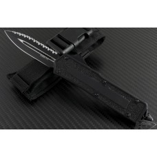 Microtech Knives Scarab D/E Automatic OTF D/A Knife (3.44in Black Serr S35-VN) 175-3T
