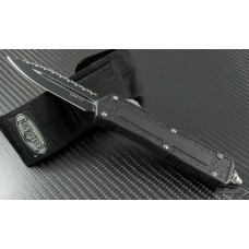 Microtech Knives Scarab D/E Automatic OTF D/A Knife (3.44in Black Serr S35-VN) 175-3