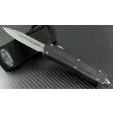 Microtech Knives Scarab D/E Automatic OTF D/A Knife (3.44in Stonewashed Serr S35-VN) 175-12