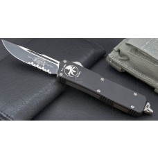 Microtech Knives Scarab S/E Automatic OTF D/A Knife (3.44in Black Part Serr 154-CM) 107-2