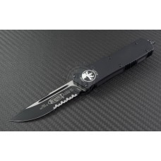 Microtech Knives Scarab S/E Automatic OTF D/A Knife (3.44in Black Part Serr ELMAX) 176-2T
