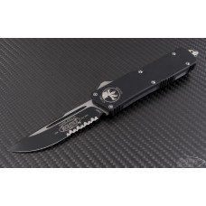 Microtech Knives Scarab S/E Automatic OTF D/A Knife (3.44in Black Part Serr ELMAX) 176-2