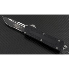 Microtech Knives Scarab S/E Automatic OTF D/A Knife (3.44in Black Part Serr S30-V) vnt-0063