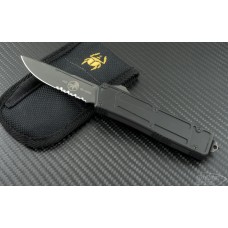 Microtech Knives Scarab S/E Automatic OTF D/A Knife (3.44in Black Part Serr) VNT-0081