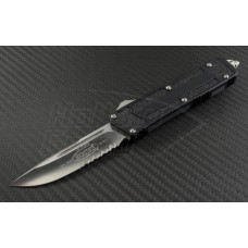Microtech Knives Scarab S/E Automatic OTF D/A Knife (3.44in Satin Part Serr ELMAX) 178-5