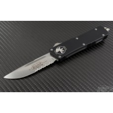 Microtech Knives Scarab S/E Automatic OTF D/A Knife (3.44in Stonewashed Part Serr ELMAX) 176-11