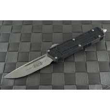 Microtech Knives Scarab S/E Automatic OTF D/A Knife (3.44in Stonewashed Plain S30-V) VNT-0086