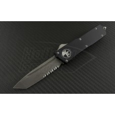 Microtech Knives Scarab T/E Automatic OTF D/A Knife (3.44in Apocalyptic Part Serr ELMAX) 177-11AP