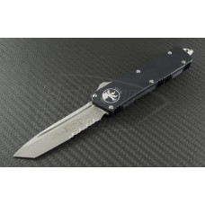 Microtech Knives Scarab T/E Automatic OTF D/A Knife (3.44in Bead Blasted Part Serr ELMAX) 177-8