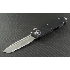 Microtech Knives Scarab T/E Automatic OTF D/A Knife (3.44in Bead Blasted Serr ELMAX) 177-9