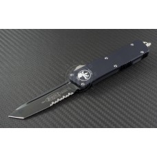 Microtech Knives Scarab T/E Automatic OTF D/A Knife (3.44in DLC Part Serr ELMAX) 177-2