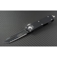 Microtech Knives Scarab T/E Automatic OTF D/A Knife (3.44in DLC Serr ELMAX) 177-3