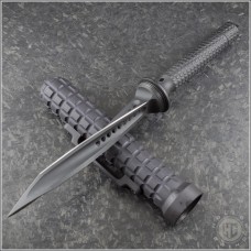 Microtech Knives Jagdkommando D/E Fixed Knife (7.1in Black Plain 440C) 105-1T