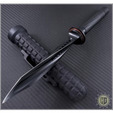 Microtech Knives Jagdkommando D/E Fixed Knife (7.1in Black Plain) 105-1