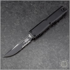 Microtech Knives Ultratech Gen IV S/E Automatic OTF D/A Knife (3.5in Black Part Serr M390MK) 11214-2T