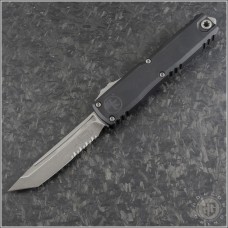 (#1123-11AP) Microtech Ultratech ZBP T/E Apocalyptic Part Serrated - Front