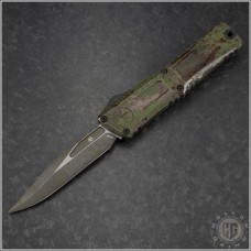 Microtech Knives Outbreak Green Combat Troodon Gen III Bowie Automatic OTF D/A Knife (3.75in Apocalyptic Plain M390MK) 1146-1OBDS