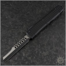 (#119R-1TFRS) Microtech Ultratech Hellhound Razor Black Plain Frag - Front