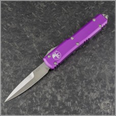(#120-4VI) Microtech Violet Ultratech Bayonet Satin Plain - Front