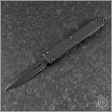 (#122-3UT-DS) Microtech Ultratech Delta D/E DLC Fully Serrated - Front