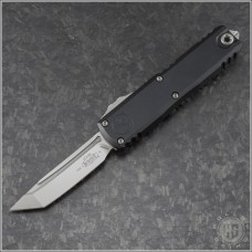(#12334-10) Microtech UTX-85 Gen IV T/E Stonewash Plain - Front