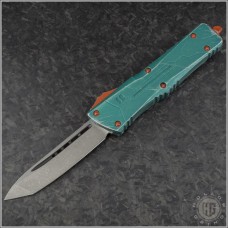 (#144-10BH) Microtech Bounty Hunter Combat Troodon Tanto Apocalyptic Plain - Front