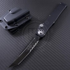 Microtech Knives Halo V T/E Automatic OTF S/A Knife (4.6in Black Part Serr N690) 150-2