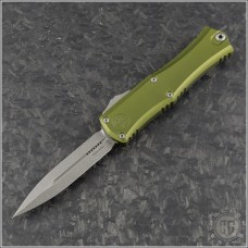 (#1702M-10APOD) Microtech Knives OD Green Hera II Mini D/E Apocalyptic - Front