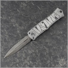 (#1702M-1HWMYS) Microtech Knives Halloween Mummy Wrap Hera II Mini D/E Apocalyptic - Front