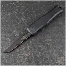 (#1705-1DLCTS) Microtech Knives Hera II DLC Tacitcal Recurve Plain - Front