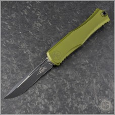 (#1705-1OD) Microtech Knives OD Green Hera II Black Tacitcal Recurve Plain - Front