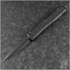 (#206-1DLCTSH) Microtech Knives Makora D/E Shadow DLC Plain - Front