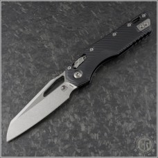 (#210-10FL) Microtech MSI Wharncliffe Ram-Lok Stonewash Plain - Front