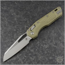 (#210-10FRGTODLM) Microtech OD Green Lawnman MSI Wharncliffe Ram-Lok Stonewash Plain - Front