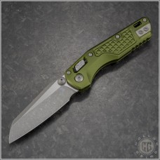 (#210M-10APFROD) Microtech OD Green MSI Mini Ram-Lok Wharncliffe Apocalyptic Plain - Front