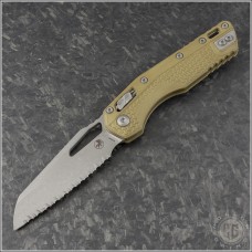 (#210T-12APPMDE) Microtech Dark Earth MSI Wharncliffe Ram-Lok Apocalyptic Fully Serrated - Front